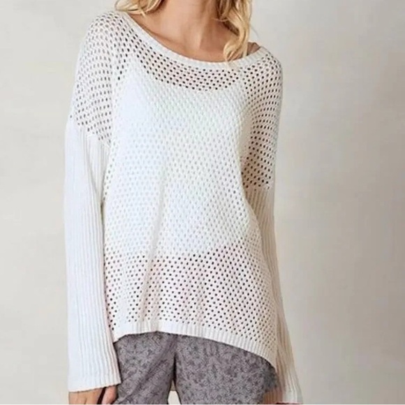 PrAna Parker Organic Cotton Open Knit Sweater - Picture 1 of 8